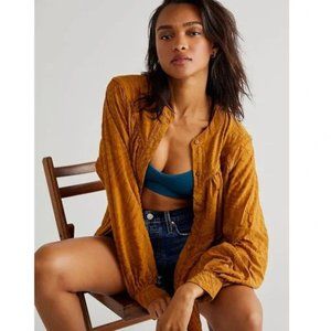 Free People Mustard Tunic Top